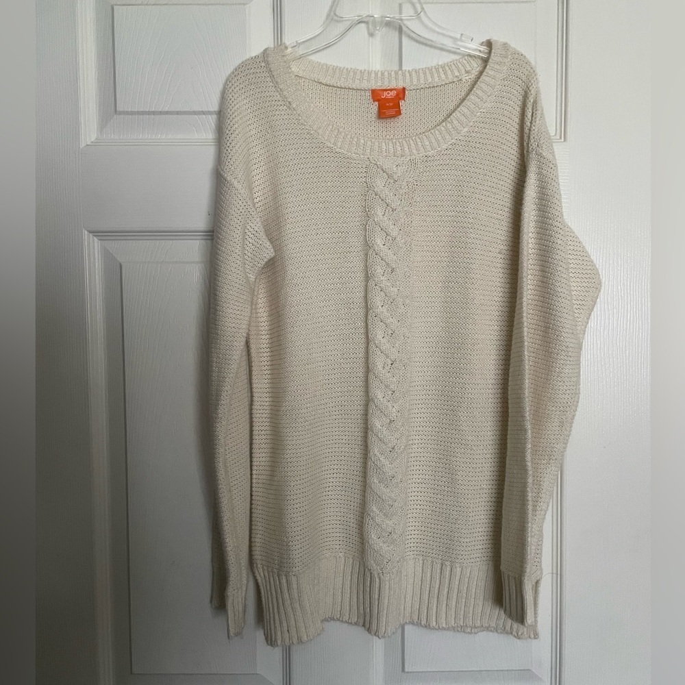 Joe Fresh Women's Cream Cable Knit Sweater Normcore